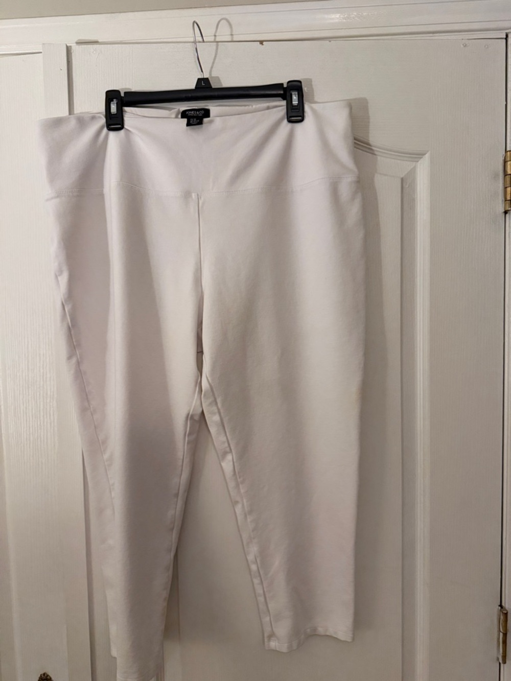 Jones & Co. White size 3X Ponte High-Rise Leggings EUC